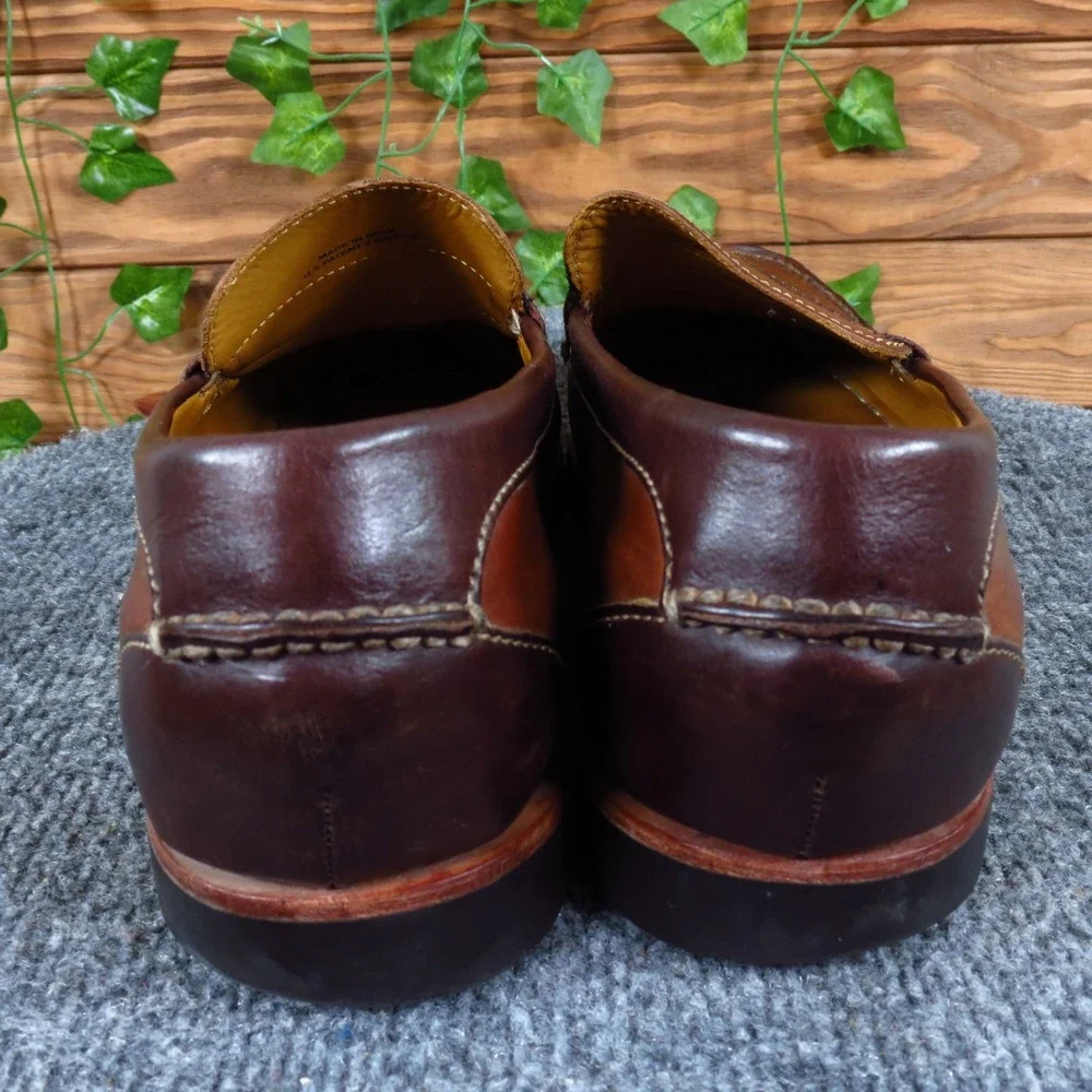 Cole Haan C07895 Mens Penny Loafer Size 10.5 Dress Work Brown Leather Lug Sole
